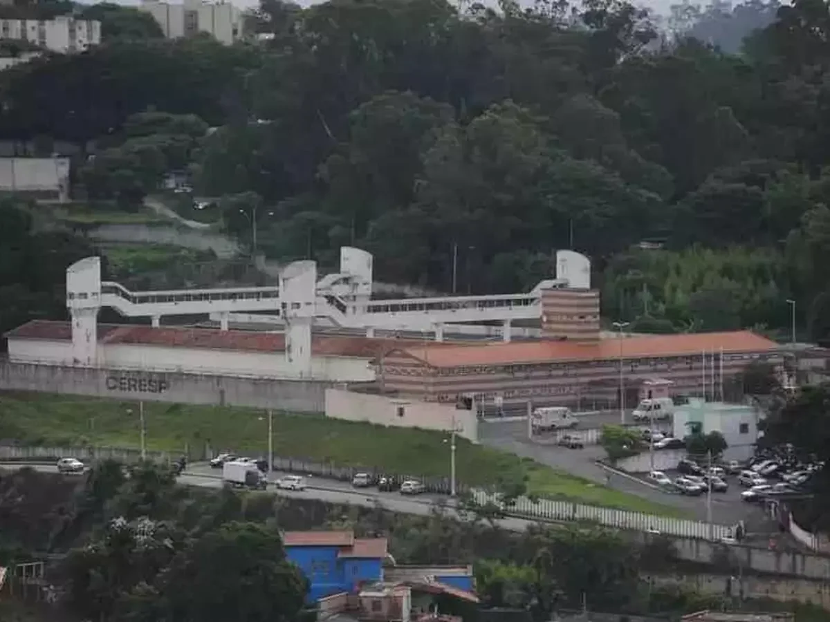 Imagem aérea do CERESP Gameleira, no qual ficam as pessoas que passam por prisao em flagrante em BH.